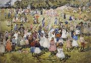 Maurice Prendergast May Day,Central Park Sweden oil painting artist